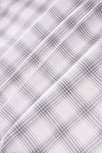 grey linen blend checks shirt