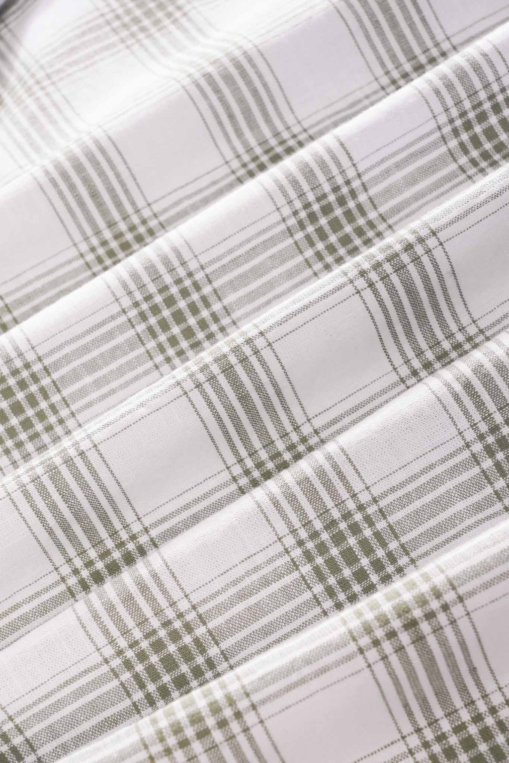 olive linen blend checks shirt