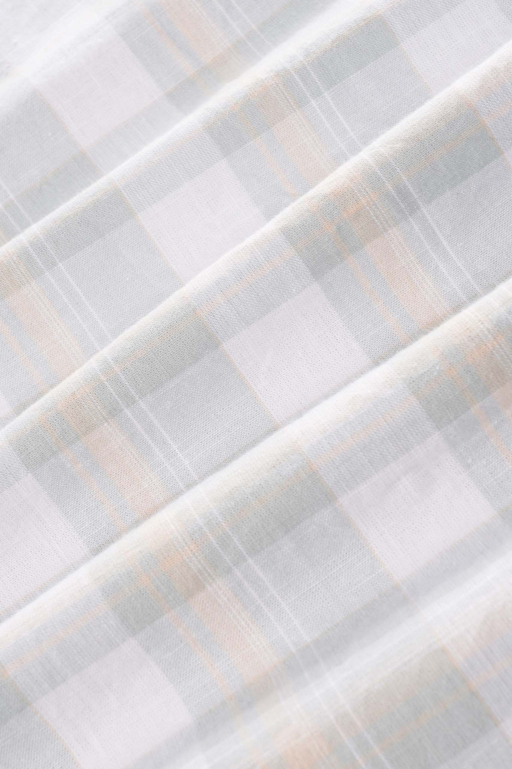 green linen blend checks shirt