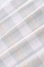 green linen blend checks shirt