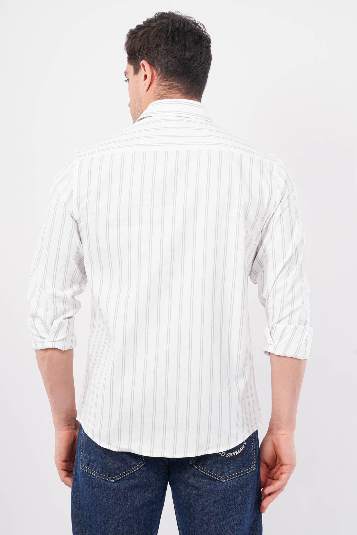 green striped shirt offshade men