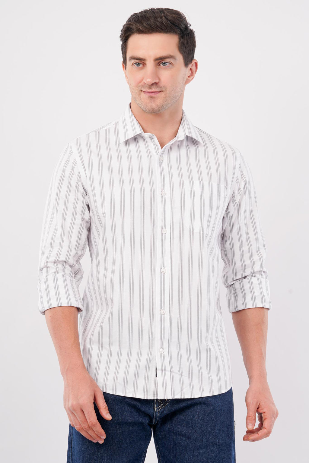 white striped shirt men offshade