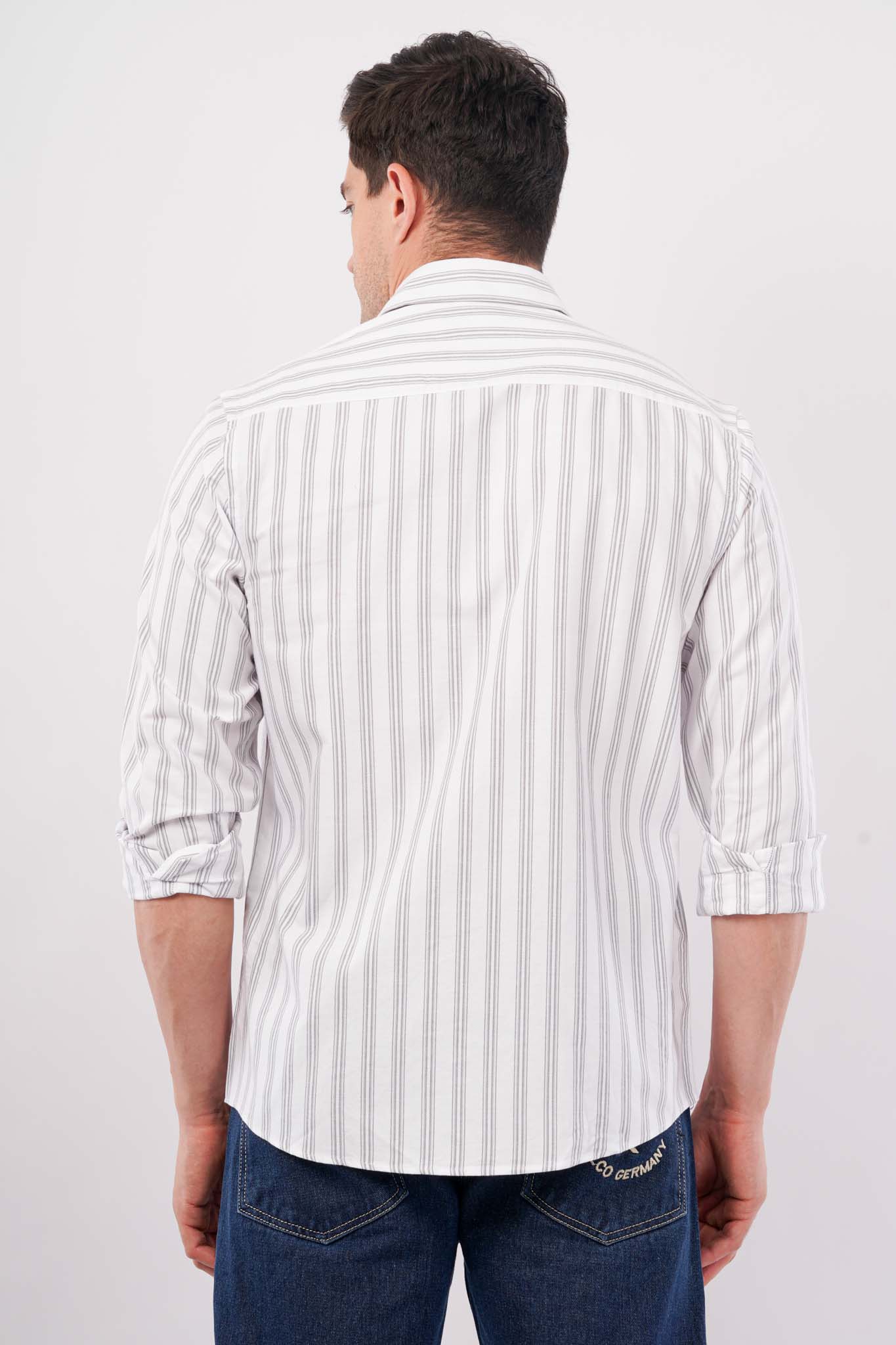white striped shirt men offshade