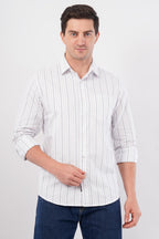 grey striped shirt offshade men