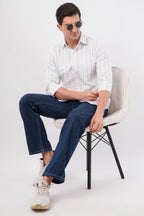 grey striped shirt offshade men