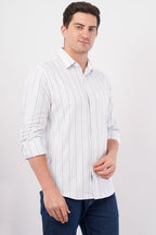 grey striped shirt offshade men