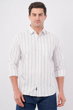 beige striped shirt offshade men