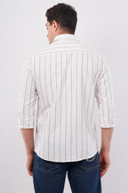 beige striped shirt offshade men