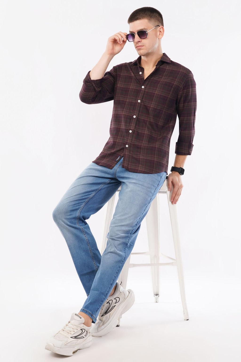 offshade-casual-men-check-shirt