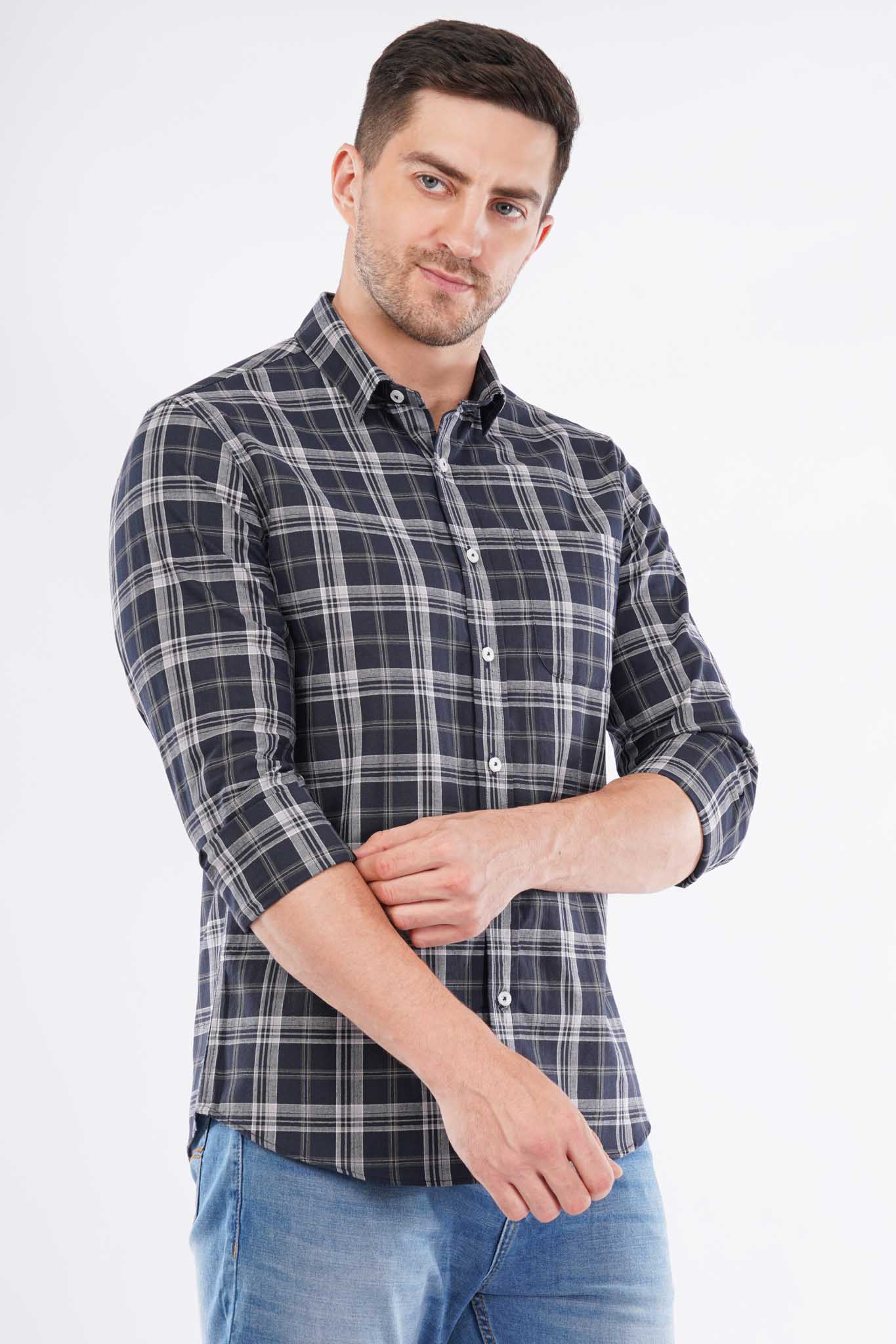 offshade-casual-men-check-shirt