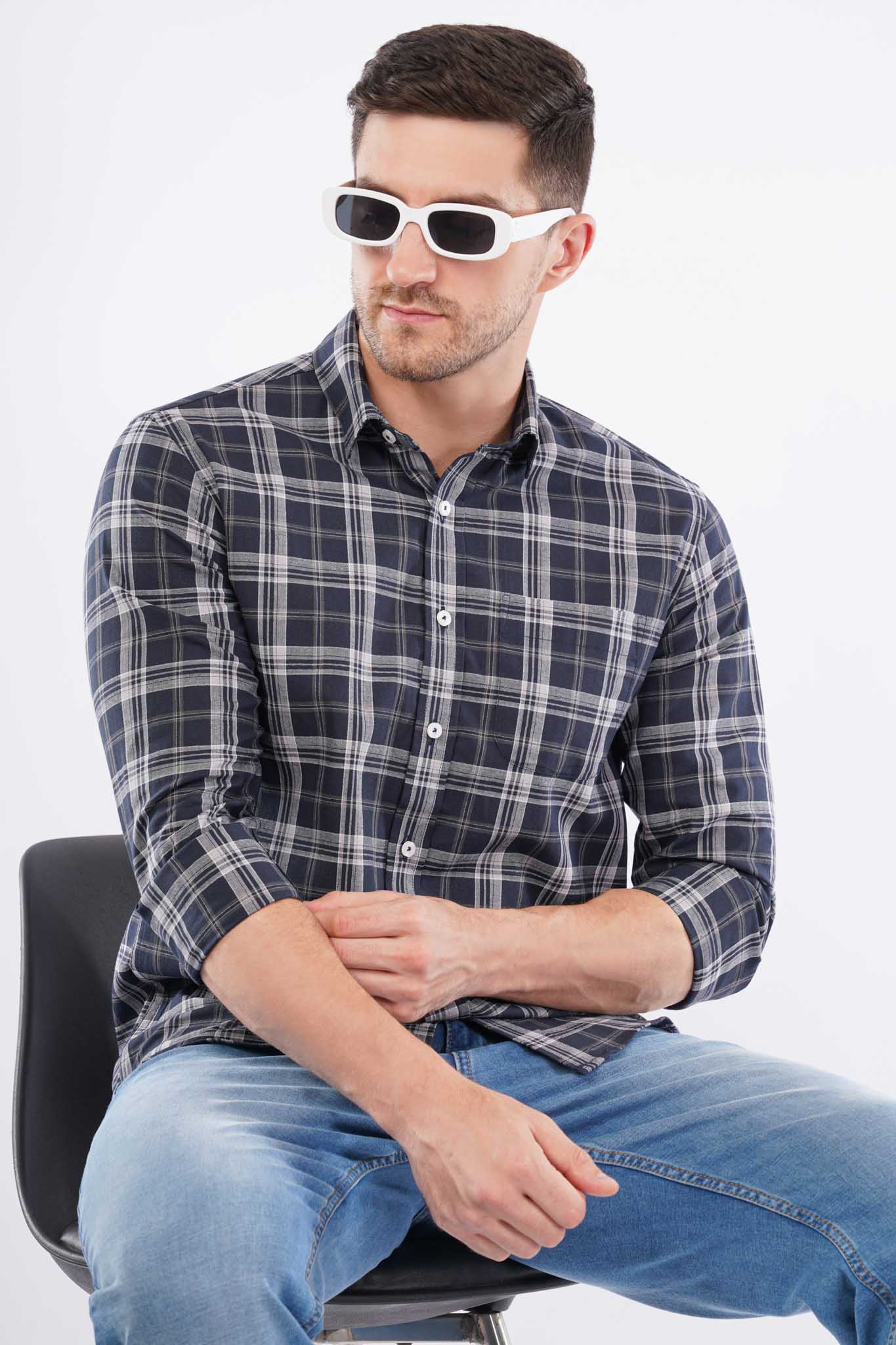 offshade-casual-men-check-shirt