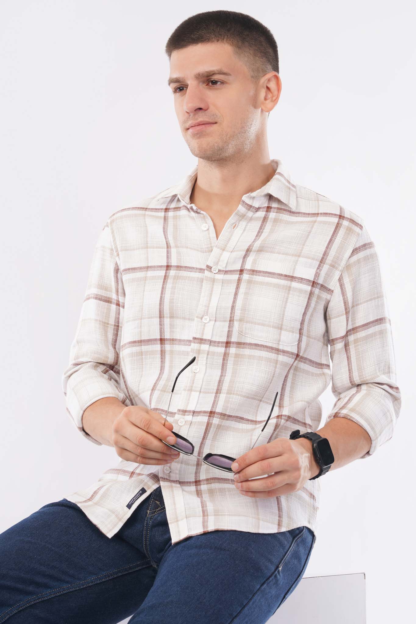 offshade-casual-men-check-shirt
