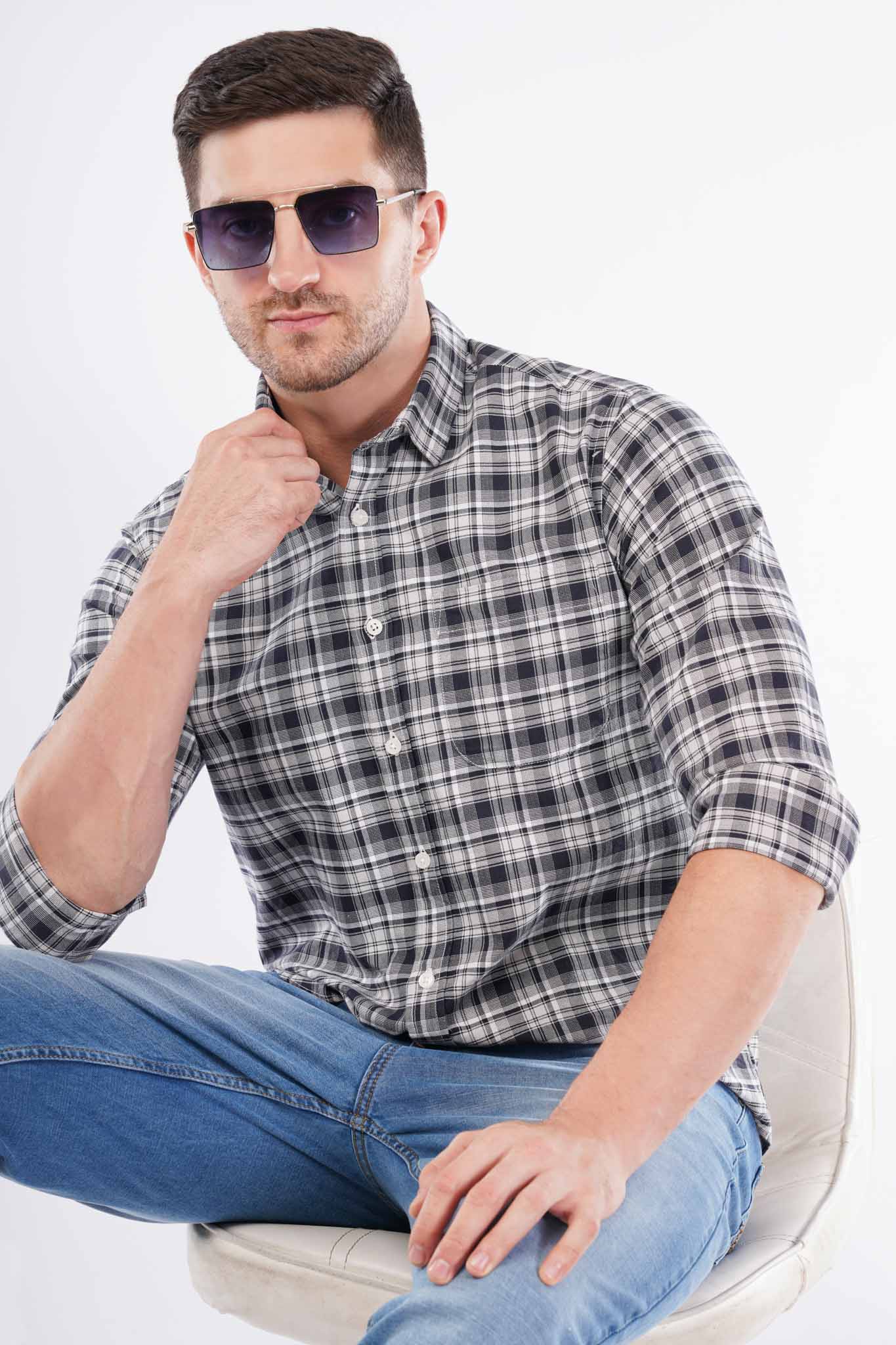 offshade-casual-men-check-shirt