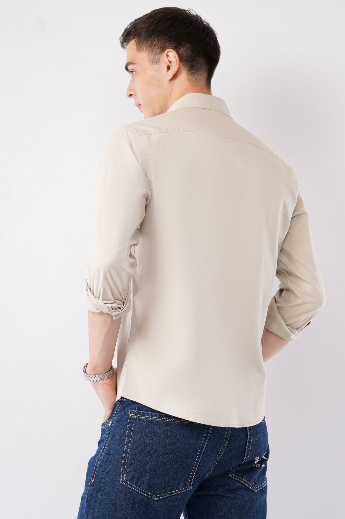 beige shirt offshade men