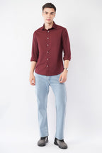 maroon shirt offshade men