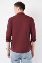 maroon shirt offshade men